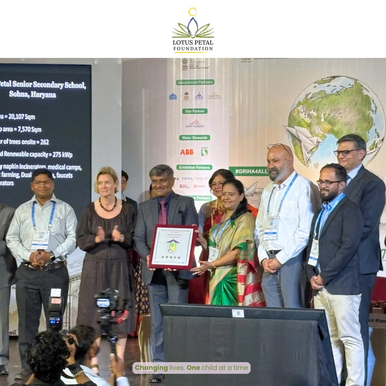 Lotus Petal Senior Secondary School awarded 5-Star GRIHA at the 17th GRIHA Summit